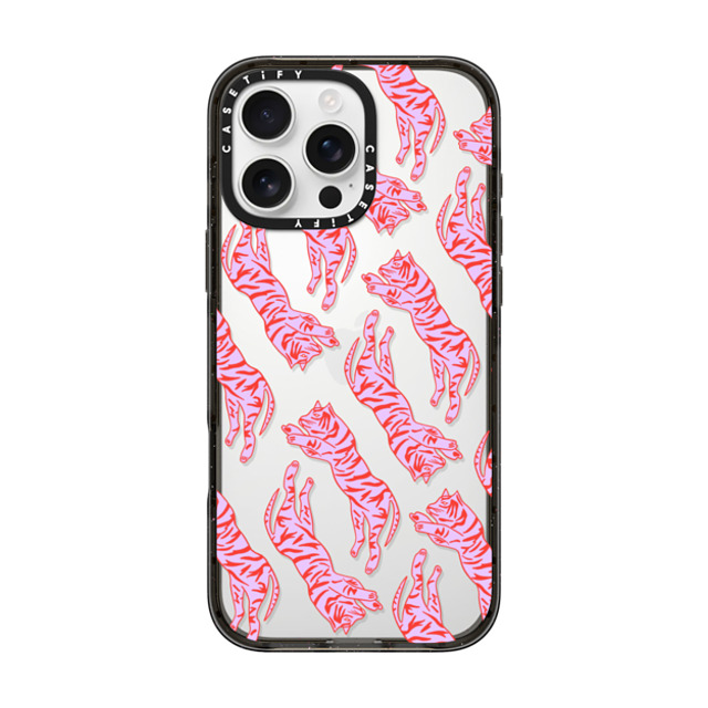 designlovefest x CASETiFY iPhone 16 Pro Max ケース ブラック インパクトケース TIGERS