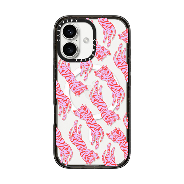 designlovefest x CASETiFY iPhone 16 ケース ブラック インパクトケース MagSafe対応 TIGERS