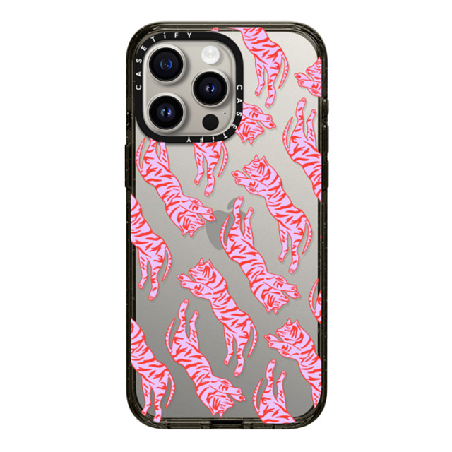 designlovefest x CASETiFY iPhone 15 Pro Max ケース ブラック インパクトケース TIGERS