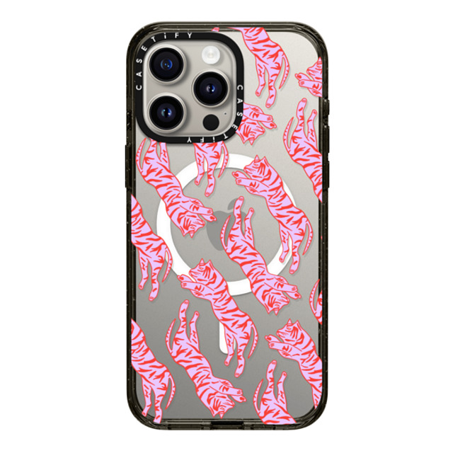 designlovefest x CASETiFY iPhone 15 Pro Max ケース ブラック インパクトケース MagSafe対応 TIGERS