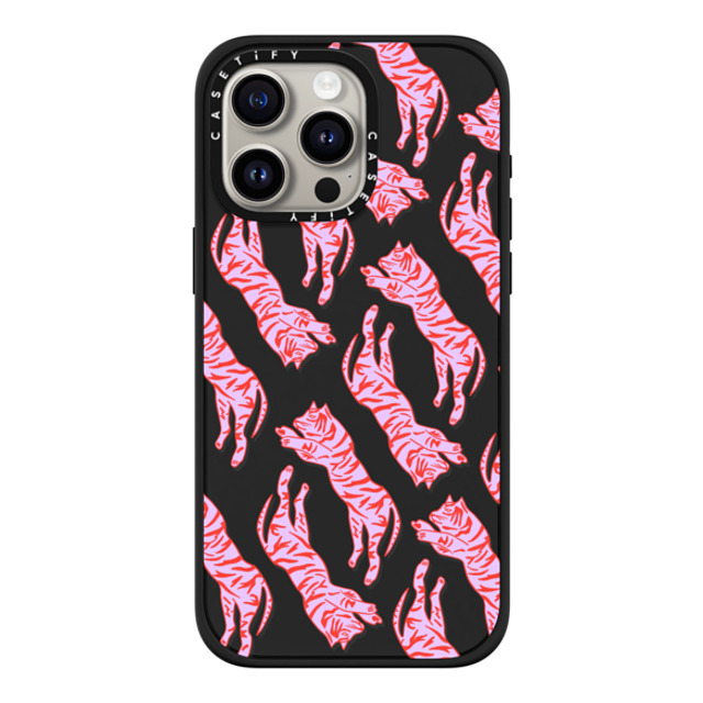 designlovefest x CASETiFY iPhone 15 Pro Max ケース マットブラック インパクトケース MagSafe対応 TIGERS