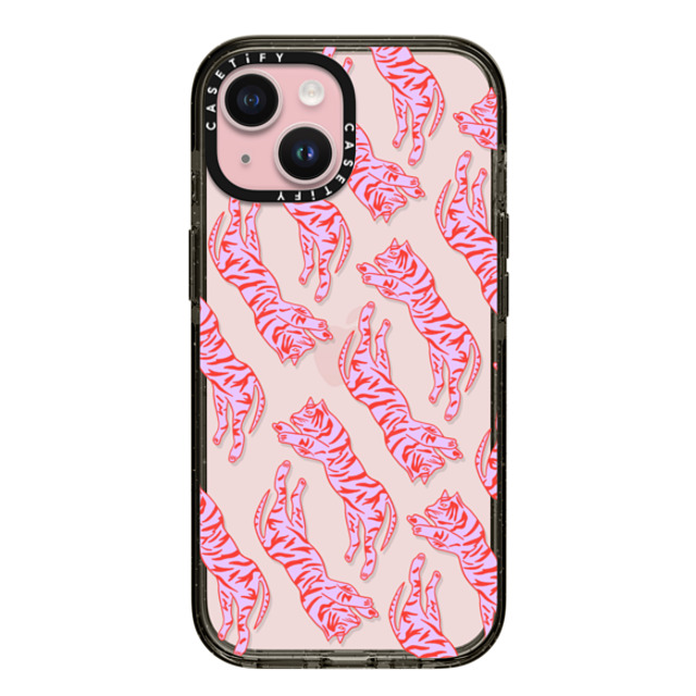 designlovefest x CASETiFY iPhone 15 ケース ブラック インパクトケース TIGERS