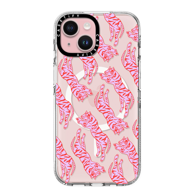 designlovefest x CASETiFY iPhone 15 ケース クリア クリア ケース MagSafe対応 TIGERS