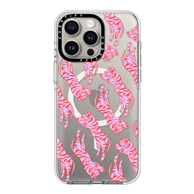 designlovefest x CASETiFY iPhone 15 Pro Max ケース クリア クリア ケース MagSafe対応 TIGERS