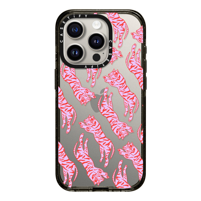 designlovefest x CASETiFY iPhone 15 Pro ケース ブラック インパクトケース TIGERS