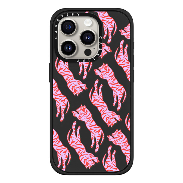 designlovefest x CASETiFY iPhone 15 Pro ケース マットブラック インパクトケース MagSafe対応 TIGERS