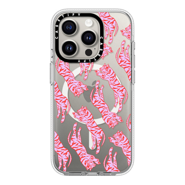 designlovefest x CASETiFY iPhone 15 Pro ケース クリア クリア ケース MagSafe対応 TIGERS