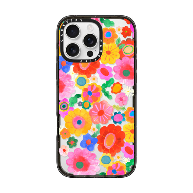 Shannon Snow x CASETiFY iPhone 16 Pro Max ケース Pattern,Y2K ブラック インパクトケース Groovy Florals by Shannon Snow Back to School Shannon Snow x CASETiFY iPhone 16 Pro Max ケース Pattern,Y2K ブラック インパクトケース Groovy Florals by Shannon Snow Back to School