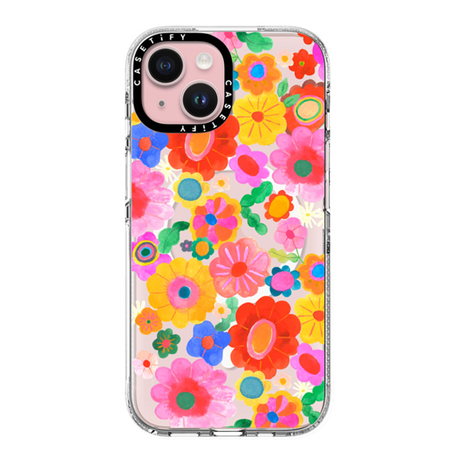 Shannon Snow x CASETiFY iPhone 15 ケース Pattern,Y2K クリア クリア ケース MagSafe対応 Groovy Florals by Shannon Snow Back to School Shannon Snow x CASETiFY iPhone 15 ケース Pattern,Y2K クリア クリア ケース MagSafe対応 Groovy Florals by Shannon Snow Back to School