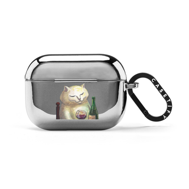 ReikoKAMANO x CASETiFY AirPods Pro Cat,Animal シルバー ミラー ケース red wine Back to School ReikoKAMANO x CASETiFY AirPods Pro Cat,Animal シルバー ミラー ケース red wine Back to School