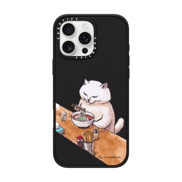 ReikoKAMANO x CASETiFY iPhone 16 Pro Max Case Cat,Animal マットブラック Impact Case MagSafe Compatible ramen Mother's Day ReikoKAMANO x CASETiFY iPhone 16 Pro Max Case Cat,Animal マットブラック Impact Case MagSafe Compatible ramen Mother's Day