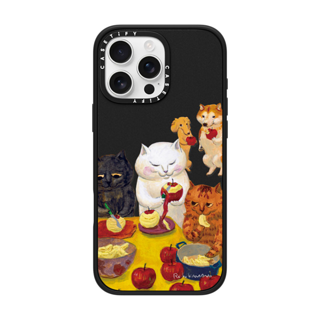 ReikoKAMANO x CASETiFY iPhone 16 Pro Max ケース Cat,Animal マットブラック インパクトケース MagSafe対応 preparing the tarte tatin Back to School ReikoKAMANO x CASETiFY iPhone 16 Pro Max ケース Cat,Animal マットブラック インパクトケース MagSafe対応 preparing the tarte tatin Back to School