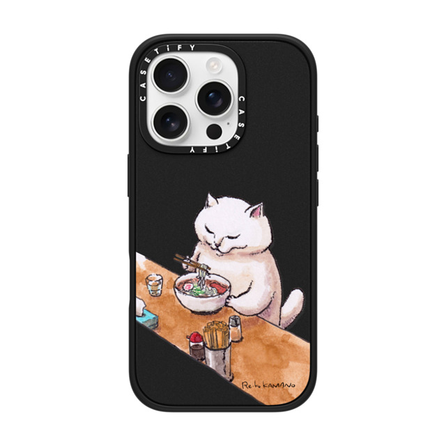ReikoKAMANO x CASETiFY iPhone 16 Pro Case Cat,Animal Matte Black Impact Case MagSafe Compatible ramen Back to School ReikoKAMANO x CASETiFY iPhone 16 Pro Case Cat,Animal Matte Black Impact Case MagSafe Compatible ramen Back to School