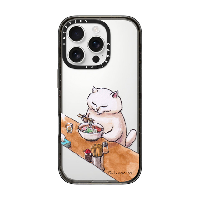 ReikoKAMANO x CASETiFY iPhone 16 Pro ケース Cat,Animal ブラック インパクトケース ramen Father's Day ReikoKAMANO x CASETiFY iPhone 16 Pro ケース Cat,Animal ブラック インパクトケース ramen Father's Day