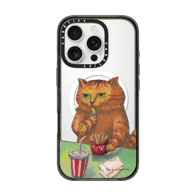 ReikoKAMANO x CASETiFY iPhone 16 Pro ケース Cat,Animal ブラック インパクトケース MagSafe対応 juice and potatoes Father's Day ReikoKAMANO x CASETiFY iPhone 16 Pro ケース Cat,Animal ブラック インパクトケース MagSafe対応 juice and potatoes Father's Day