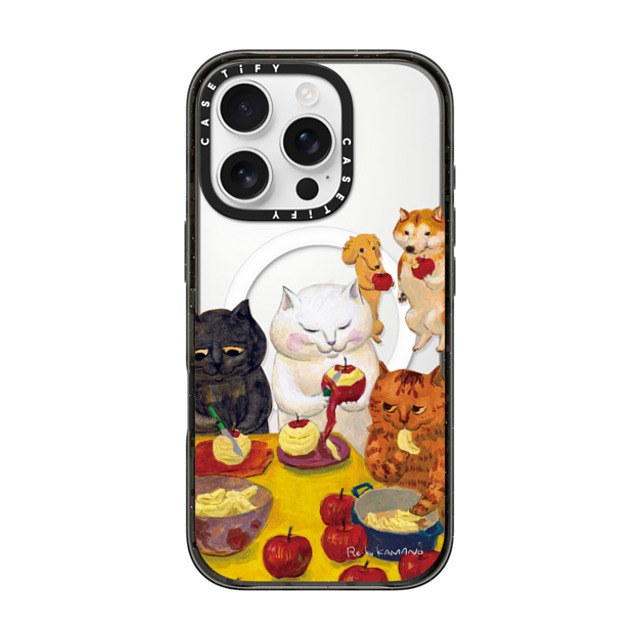 ReikoKAMANO x CASETiFY iPhone 16 Pro ケース Cat,Animal ブラック インパクトケース MagSafe対応 preparing the tarte tatin Back to School ReikoKAMANO x CASETiFY iPhone 16 Pro ケース Cat,Animal ブラック インパクトケース MagSafe対応 preparing the tarte tatin Back to School