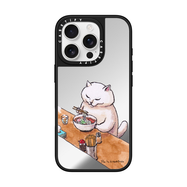ReikoKAMANO x CASETiFY iPhone 16 Pro Case Cat,Animal Silver on Black ミラーケース MagSafe対応 ramen Father's Day ReikoKAMANO x CASETiFY iPhone 16 Pro Case Cat,Animal Silver on Black ミラーケース MagSafe対応 ramen Father's Day