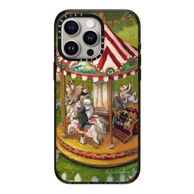 ReikoKAMANO x CASETiFY iPhone 15 Pro Max Case Cat,Dog Black Impact Case MagSafe Compatible merry-go-round Back to School ReikoKAMANO x CASETiFY iPhone 15 Pro Max Case Cat,Dog Black Impact Case MagSafe Compatible merry-go-round Back to School