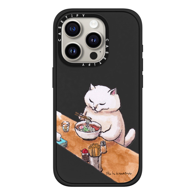 ReikoKAMANO x CASETiFY iPhone 15 Pro Case Cat,Animal マットブラック Impact Case MagSafe Compatible ramen Mother's Day ReikoKAMANO x CASETiFY iPhone 15 Pro Case Cat,Animal マットブラック Impact Case MagSafe Compatible ramen Mother's Day