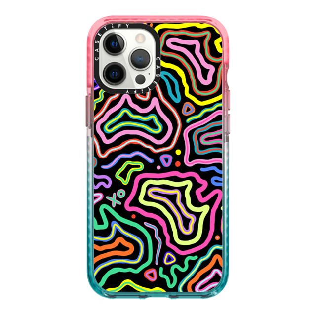 Nungala Creative x CASETiFY iPhone 12 Pro Max Case Pink/Blue Impact Case Country - Colour by Nungala Creative Nungala Creative x CASETiFY iPhone 12 Pro Max Case Pink/Blue Impact Case Country - Colour by Nungala Creative