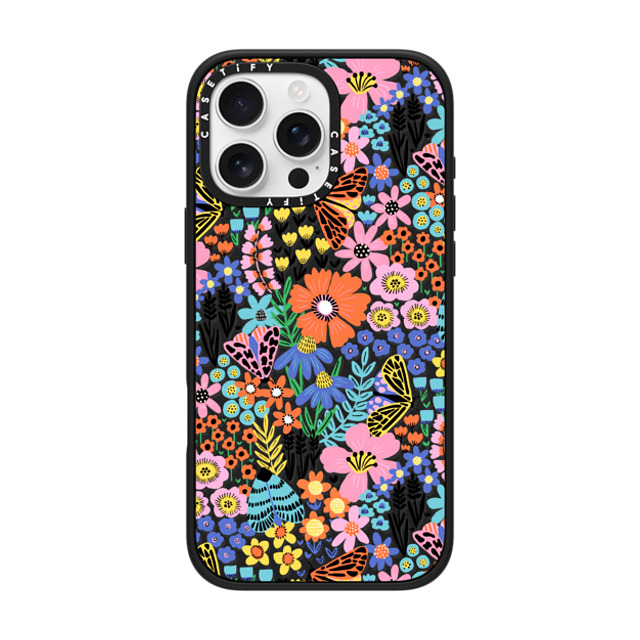 Sandra Hutter x CASETiFY iPhone 16 Pro Max ケース マットブラック インパクトケース MagSafe対応 Butterfly Moth Flower Meadow - Floral Summer Pattern Father's Day Sandra Hutter x CASETiFY iPhone 16 Pro Max ケース マットブラック インパクトケース MagSafe対応 Butterfly Moth Flower Meadow - Floral Summer Pattern Father's Day