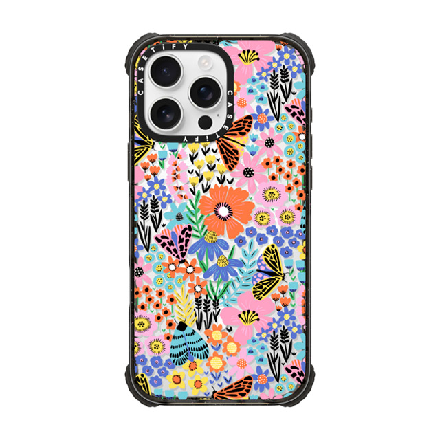 Sandra Hutter x CASETiFY iPhone 16 Pro Max ケース ブラック ウルトラ インパクトケース MagSafe 対応 Butterfly Moth Flower Meadow - Floral Summer Pattern Father's Day Sandra Hutter x CASETiFY iPhone 16 Pro Max ケース ブラック ウルトラ インパクトケース MagSafe 対応 Butterfly Moth Flower Meadow - Floral Summer Pattern Father's Day