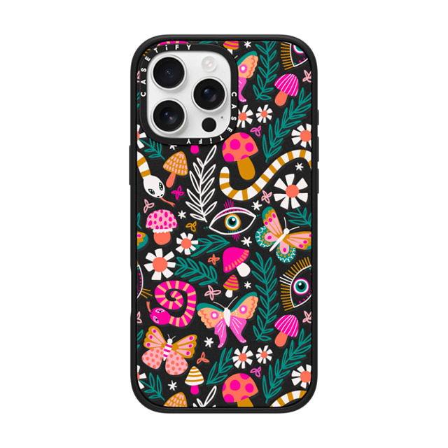 Sandra Hutter x CASETiFY iPhone 16 Pro Max Case Snake Matte Black Impact Case MagSafe Compatible Magic Witchcraft Mushrooms Snakes Magical Eye Pattern Back to School Sandra Hutter x CASETiFY iPhone 16 Pro Max Case Snake Matte Black Impact Case MagSafe Compatible Magic Witchcraft Mushrooms Snakes Magical Eye Pattern Back to School
