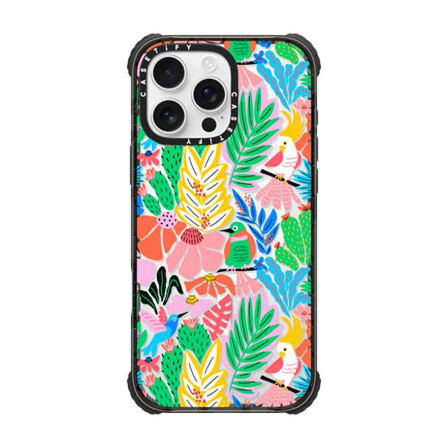 Sandra Hutter x CASETiFY iPhone 16 Pro Max ケース ブラック ウルトラ インパクトケース MagSafe 対応 Tropical Birds Jungle Rainforest Exotic Summer Pattern Father's Day Sandra Hutter x CASETiFY iPhone 16 Pro Max ケース ブラック ウルトラ インパクトケース MagSafe 対応 Tropical Birds Jungle Rainforest Exotic Summer Pattern Father's Day