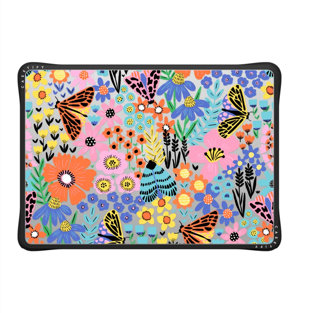 Impact MacBook Air 13-inch (M2 - M4) Case - Flower Meadow Butterflies Moth Floral Field Maximalist Dopamine Pattern