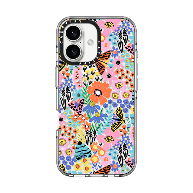 Sandra Hutter x CASETiFY iPhone 16 ケース クリア クリア ケース MagSafe対応 Butterfly Moth Flower Meadow - Floral Summer Pattern Father's Day Sandra Hutter x CASETiFY iPhone 16 ケース クリア クリア ケース MagSafe対応 Butterfly Moth Flower Meadow - Floral Summer Pattern Father's Day