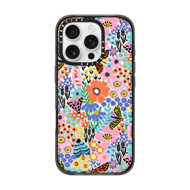 Sandra Hutter x CASETiFY iPhone 16 Pro Case Black Impact Case Butterfly Moth Flower Meadow - Floral Summer Pattern Father's Day Sandra Hutter x CASETiFY iPhone 16 Pro Case Black Impact Case Butterfly Moth Flower Meadow - Floral Summer Pattern Father's Day