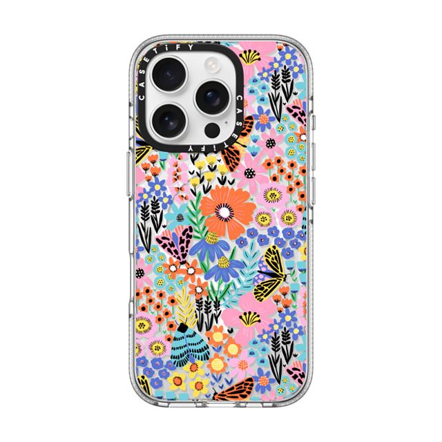 Sandra Hutter x CASETiFY iPhone 16 Pro ケース クリア クリア ケース MagSafe対応 Butterfly Moth Flower Meadow - Floral Summer Pattern Father's Day Sandra Hutter x CASETiFY iPhone 16 Pro ケース クリア クリア ケース MagSafe対応 Butterfly Moth Flower Meadow - Floral Summer Pattern Father's Day