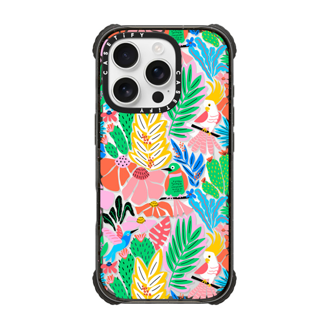 Sandra Hutter x CASETiFY iPhone 16 Pro Case Black ウルトラ インパクトケース MagSafe 対応 Tropical Birds Jungle Rainforest Exotic Summer Pattern Father's Day Sandra Hutter x CASETiFY iPhone 16 Pro Case Black ウルトラ インパクトケース MagSafe 対応 Tropical Birds Jungle Rainforest Exotic Summer Pattern Father's Day