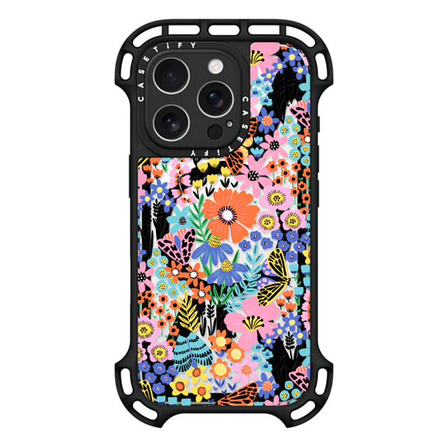 Sandra Hutter x CASETiFY iPhone 16 Pro Case Black ウルトラ バウンスケース MagSafe対応 Butterfly Moth Flower Meadow - Floral Summer Pattern Sandra Hutter x CASETiFY iPhone 16 Pro Case Black ウルトラ バウンスケース MagSafe対応 Butterfly Moth Flower Meadow - Floral Summer Pattern