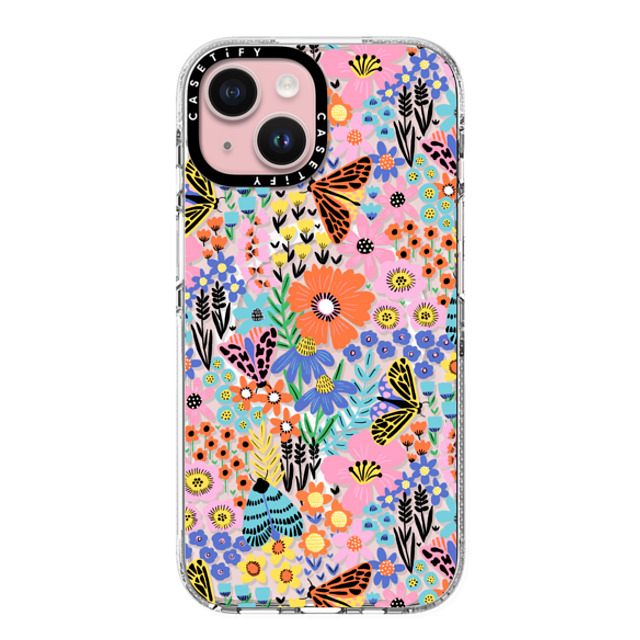 Sandra Hutter x CASETiFY iPhone 15 Case Clear Clear Case MagSafe Compatible Butterfly Moth Flower Meadow - Floral Summer Pattern Mother's Day Sandra Hutter x CASETiFY iPhone 15 Case Clear Clear Case MagSafe Compatible Butterfly Moth Flower Meadow - Floral Summer Pattern Mother's Day