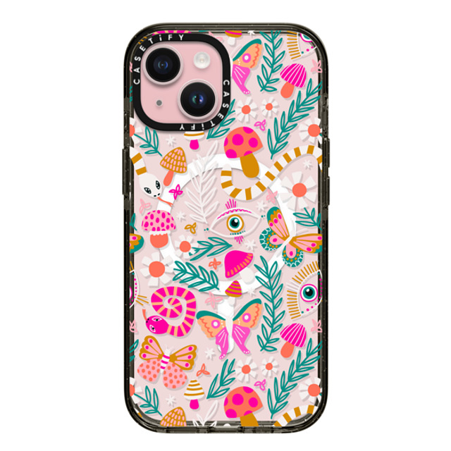 Sandra Hutter x CASETiFY iPhone 15 Case Snake Black Impact Case MagSafe Compatible Magic Witchcraft Mushrooms Snakes Magical Eye Pattern Back to School Sandra Hutter x CASETiFY iPhone 15 Case Snake Black Impact Case MagSafe Compatible Magic Witchcraft Mushrooms Snakes Magical Eye Pattern Back to School
