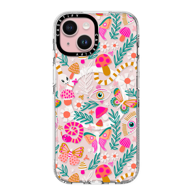Sandra Hutter x CASETiFY iPhone 15 Case Snake クリア クリア ケース MagSafe対応 Magic Witchcraft Mushrooms Snakes Magical Eye Pattern Back to School Sandra Hutter x CASETiFY iPhone 15 Case Snake クリア クリア ケース MagSafe対応 Magic Witchcraft Mushrooms Snakes Magical Eye Pattern Back to School