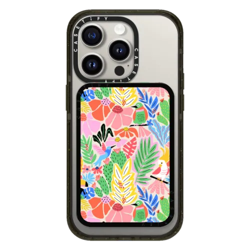 Snappy Cardholder Stand - Tropical Birds Summer Rainforest Pattern Parrot Hummingbird Cockatiel