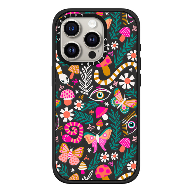Sandra Hutter x CASETiFY iPhone 15 Pro Case Snake Matte Black Impact Case MagSafe Compatible Magic Witchcraft Mushrooms Snakes Magical Eye Pattern Back to School Sandra Hutter x CASETiFY iPhone 15 Pro Case Snake Matte Black Impact Case MagSafe Compatible Magic Witchcraft Mushrooms Snakes Magical Eye Pattern Back to School