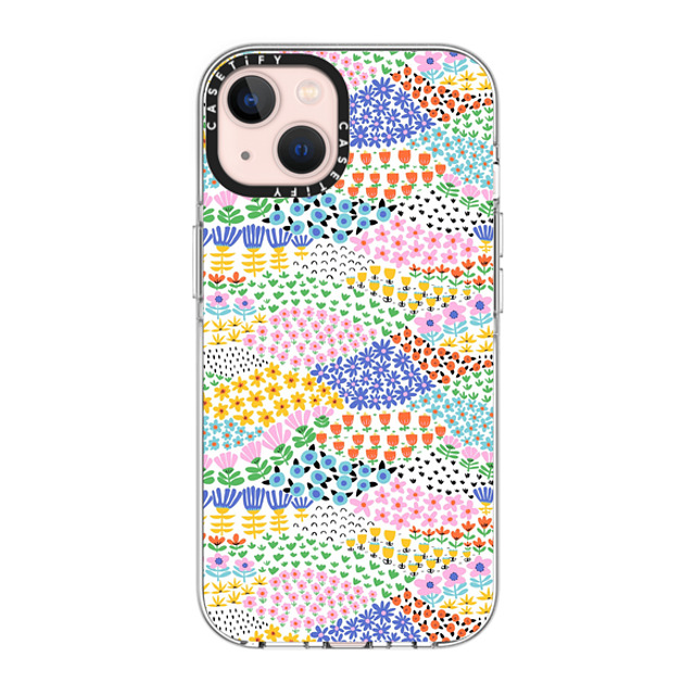 Sandra Hutter x CASETiFY iPhone 13 ケース クリア クリア ケース MagSafe対応 Flower Meadow by Sandra Hutter