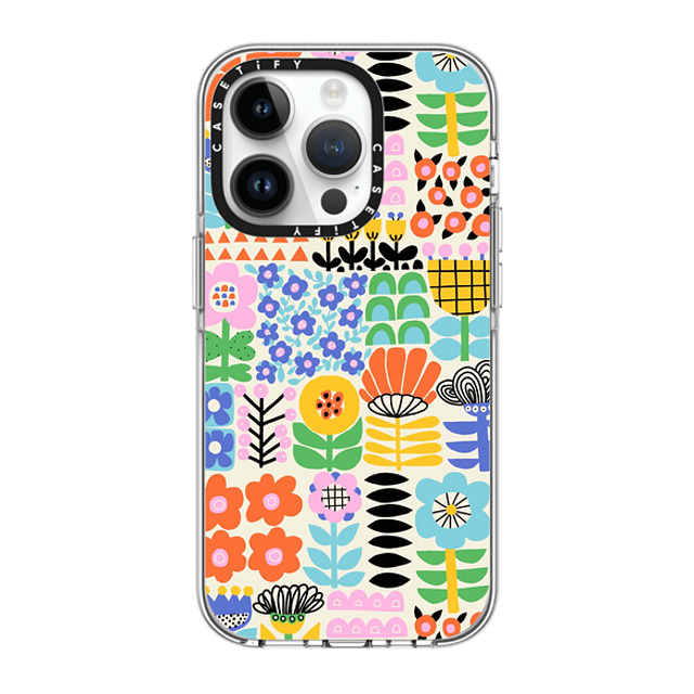 Sandra Hutter x CASETiFY iPhone 14 Pro ケース クリア クリア ケース MagSafe対応 Scandinavian Maximalist Florals by Sandra Hutter