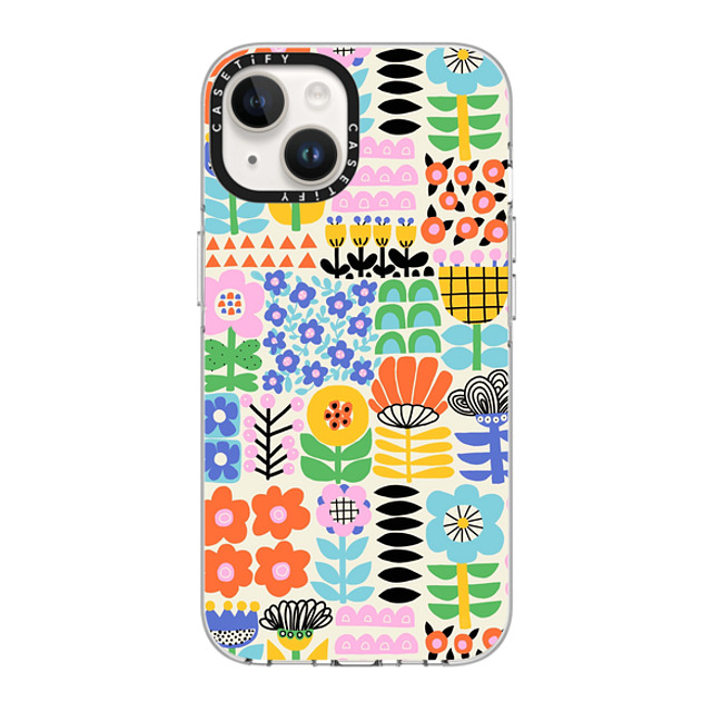 Sandra Hutter x CASETiFY iPhone 14 Case Clear Clear Case MagSafe Compatible Scandinavian Maximalist Florals by Sandra Hutter Sandra Hutter x CASETiFY iPhone 14 Case Clear Clear Case MagSafe Compatible Scandinavian Maximalist Florals by Sandra Hutter