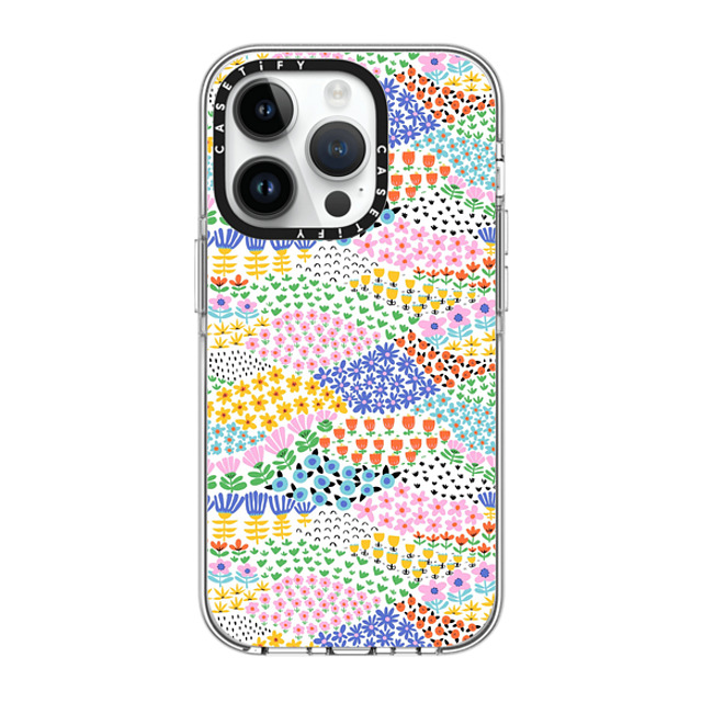 Sandra Hutter x CASETiFY iPhone 14 Pro Case Clear Clear Case MagSafe Compatible Flower Meadow by Sandra Hutter Sandra Hutter x CASETiFY iPhone 14 Pro Case Clear Clear Case MagSafe Compatible Flower Meadow by Sandra Hutter