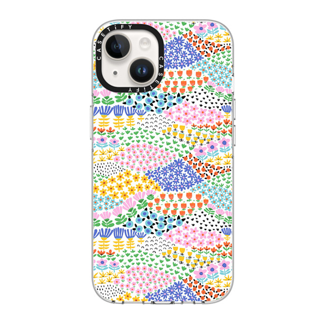 Sandra Hutter x CASETiFY iPhone 14 ケース クリア クリア ケース MagSafe対応 Flower Meadow by Sandra Hutter