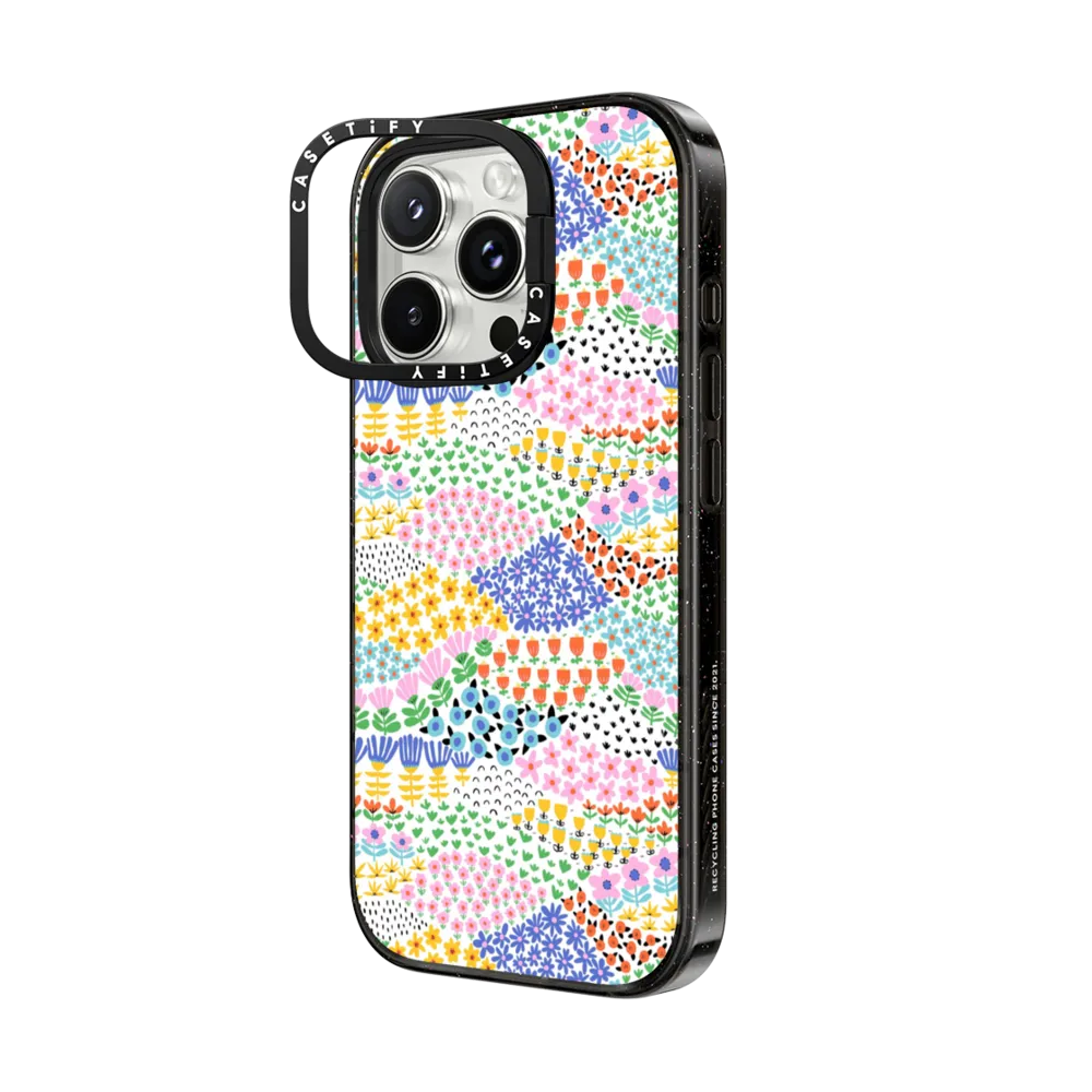 Impact Ring Stand iPhone 16 Pro Max Case MagSafe Compatible - Flower Meadow by Sandra Hutter
