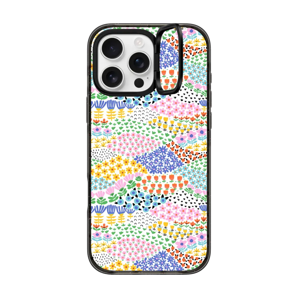 Impact Ring Stand iPhone 16 Pro Max Case MagSafe Compatible - Flower Meadow by Sandra Hutter