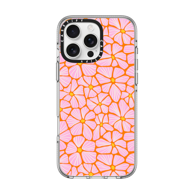 Sandra Hutter x CASETiFY iPhone 16 Pro Max ケース クリア クリア ケース MagSafe対応 Mosaic Flowers by Sandra Hutter