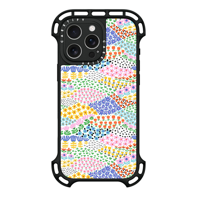 Sandra Hutter x CASETiFY iPhone 16 Pro Max ケース ブラック ウルトラ バウンスケース MagSafe対応 Flower Meadow by Sandra Hutter