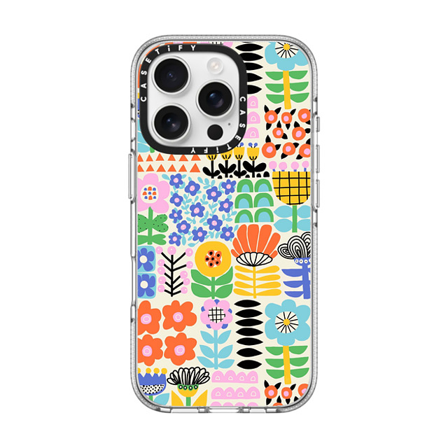 Sandra Hutter x CASETiFY iPhone 16 Pro ケース クリア クリア ケース MagSafe対応 Scandinavian Maximalist Florals by Sandra Hutter