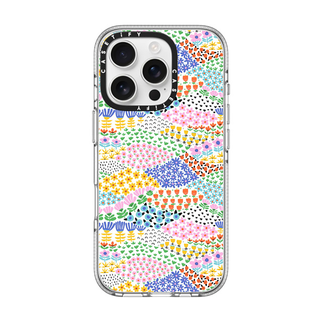 Sandra Hutter x CASETiFY iPhone 16 Pro ケース クリア クリア ケース MagSafe対応 Flower Meadow by Sandra Hutter